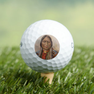 Smoke Signals: Lakota Indian Chief Sitting Bull Golf Balls