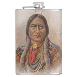 Smoke Signals: Lakota Indian Chief Sitting Bull Hip Flask