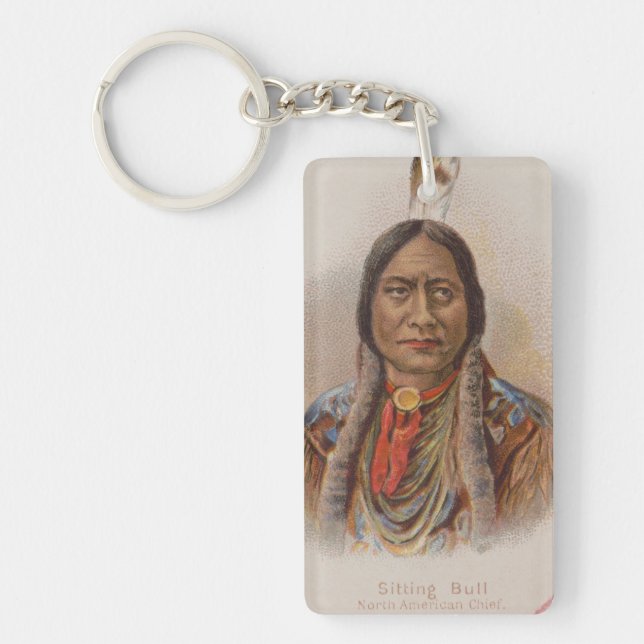 Smoke Signals: Lakota Indian Chief Sitting Bull Key Ring (Front)