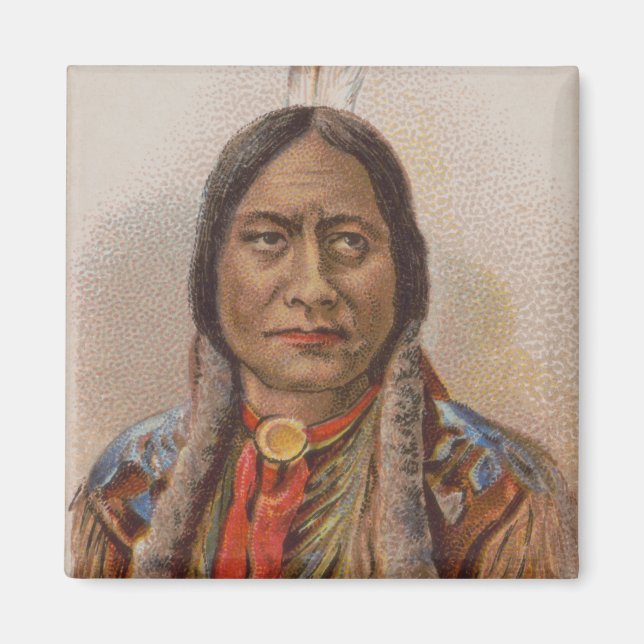 Smoke Signals: Lakota Indian Chief Sitting Bull Magnet (Front)