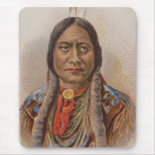 Smoke Signals: Lakota Indian Chief Sitting Bull Mouse Mat