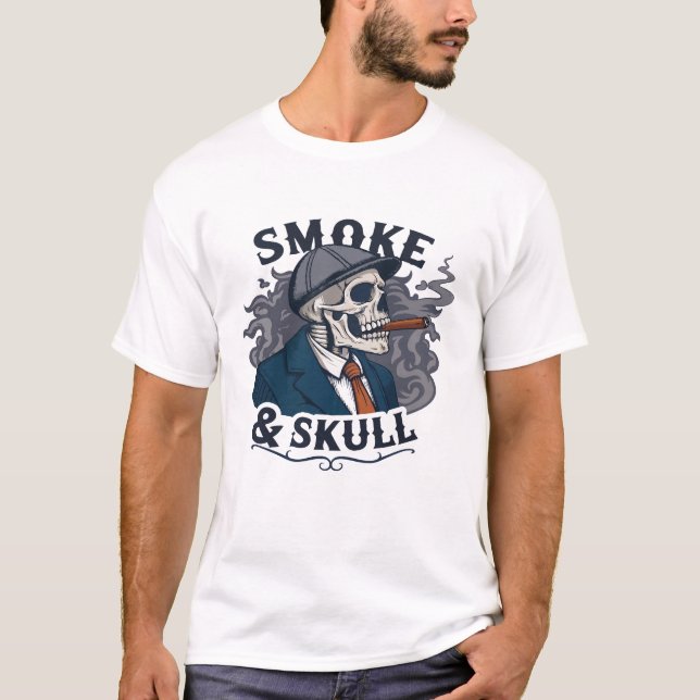  "Smoke & Skull – Dark Aesthetics, Fierce Attitude T-Shirt (Front)