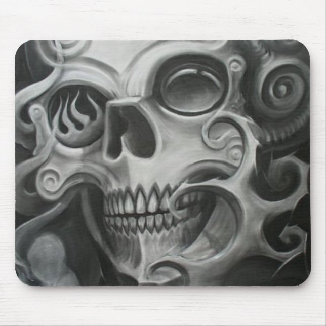 Smoke Skull Mouse Mat (Front)