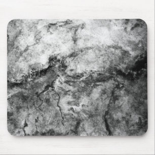 Smoke Streaked Black White marble stone finish Mouse Mat