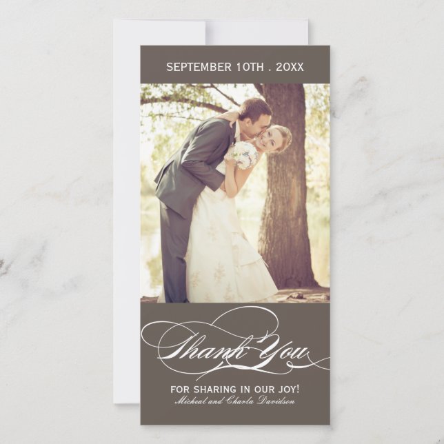 Smoke Thank You Photo Card (4x8) (Front)