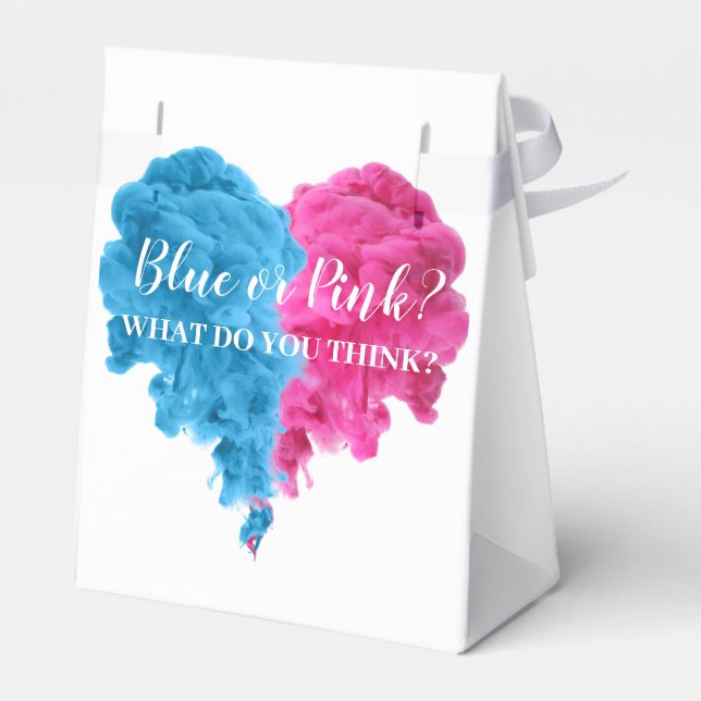 Smoke Themed Gender Reveal Favour Box (Back Side)