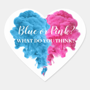 Smoke Themed Gender Reveal Party Stickers