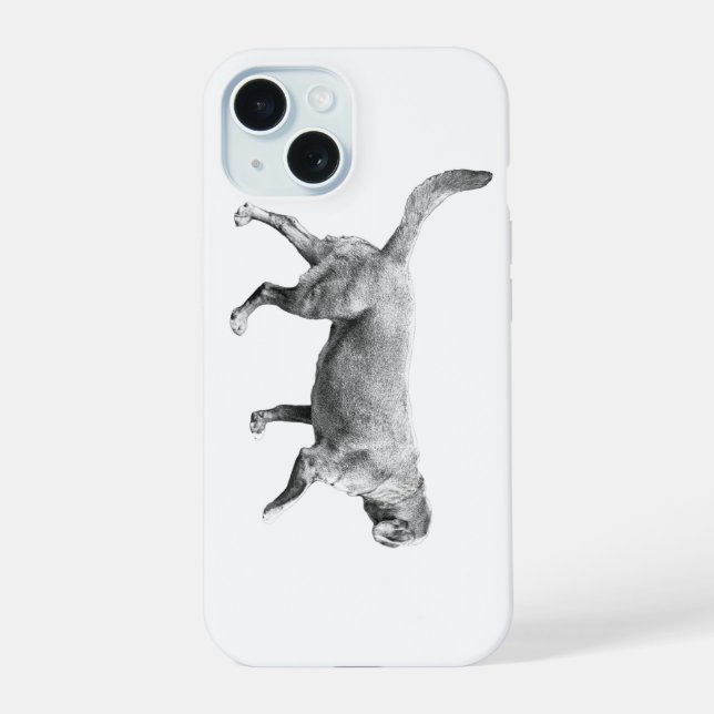smoke-trail step iPhone 15 case (Back)
