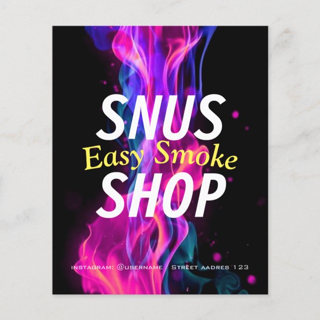 Smoke Vape Shop Business Supplies Garden Flag Flyer (Front)