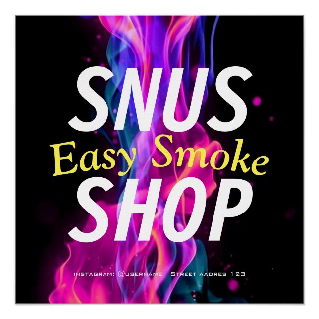 Smoke Vape Shop Business Supplies Garden Flag Poster (Front)