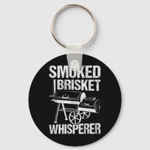 Smoked Brisket Whisperer Smoking Meat Rbecue Vinta Key Ring
