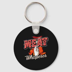 Smoked Meat Steak Bacon Meat Whisperer Funny Bbq Key Ring