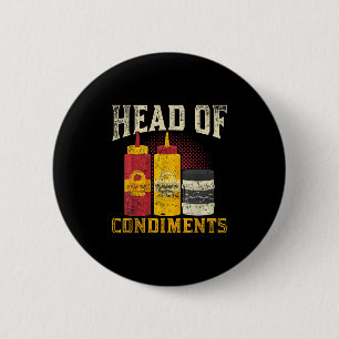 Smoked Meat Steak Mustard Ketchup Bbq Sauce Funny 6 Cm Round Badge