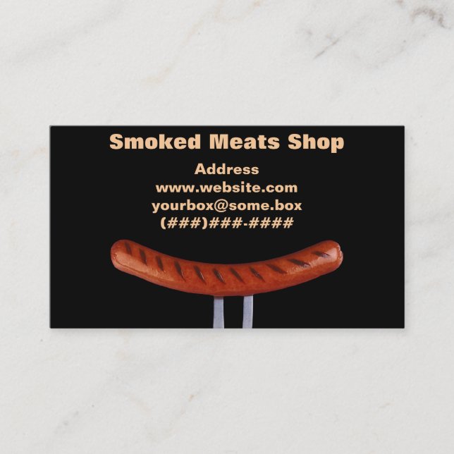 Smoked Meats Shop Business Card (Front)