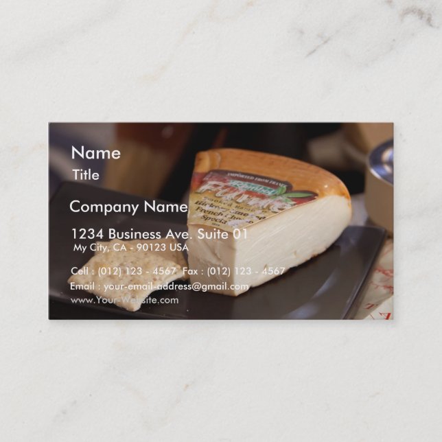 Smoked Rambol Cheese Business Card (Front)