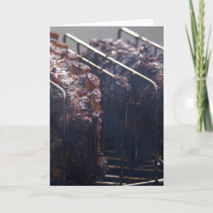Smoked Ribs On Grill Card