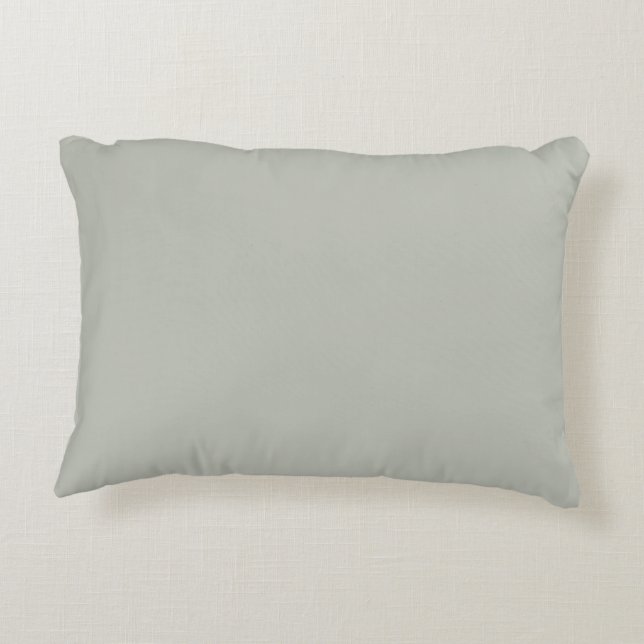 Smoked Sage Green Solid Colour - Grey Mist 419B Decorative Cushion (Back)