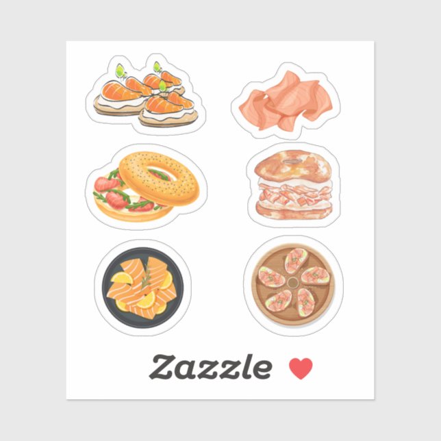 Smoked Salmon Stickers (Sheet)