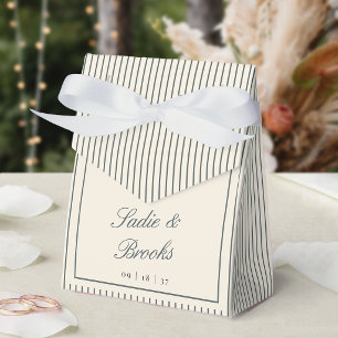 Smoked Spruce Classic Pinstripe Wedding Favour Box