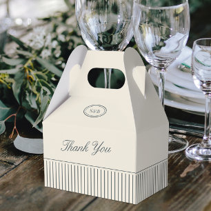 Smoked Spruce Classic Pinstripe Wedding Favour Box