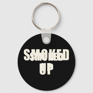 Smoked Up Funny Bbq Pitmaster Meat Smoking Grill Key Ring