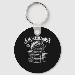 Smokeologist Funny Bbq Meat Smoker For Grilling Key Ring