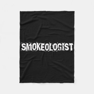 Smokeologist Funny Grilling Pitmaster Bbq Fleece Blanket