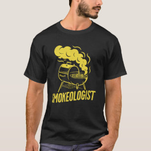 Smokeologist Meat Smoker Bbq Pit Grill Dad Cooking T-Shirt