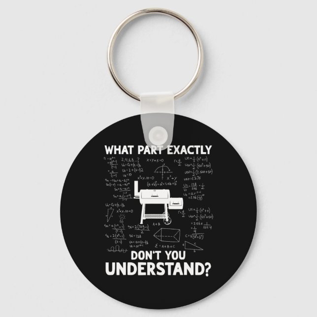 Smoker Bbq Science Funny Bbq Meat Smoking Grill Da Key Ring (Front)