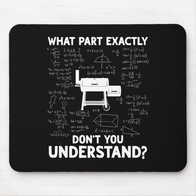 Smoker Bbq Science Funny Bbq Meat Smoking Grill Da Mouse Mat (Front)