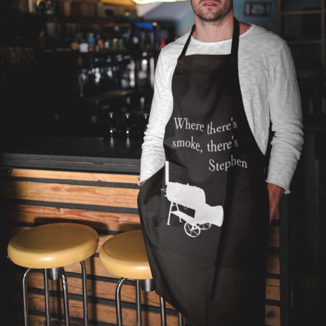 Smoker BBQ Smoke Personalised Cooking Apron (Creator Uploaded)