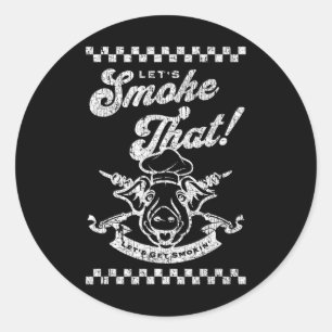 Smoker Chef Dad Father Classic Round Sticker