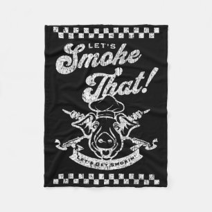 Smoker Chef Dad Father Fleece Blanket