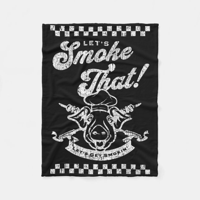 Smoker Chef Dad Father  Fleece Blanket (Front)