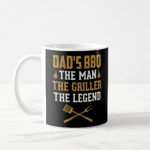 Smoker Dad'S Bbq The Man The Griller The Legend Coffee Mug