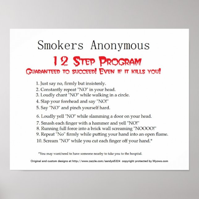 Smokers Anonymous Poster (Front)