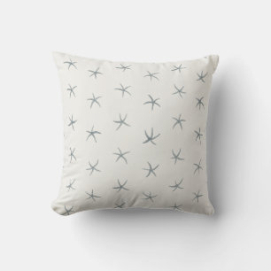 Smokestack Grey Starfish Pattern OffWhite Cushion