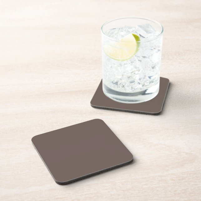 Smokey Coffee Quartz Neutral Brown Solid Colour Coaster (Right Side)