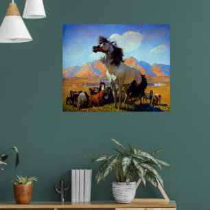 Smokey Face N C Wyeth Circa 1917 Poster