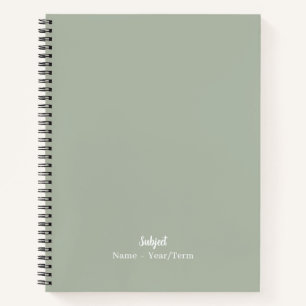 Smokey green notebook