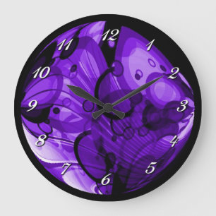 Smokey Purple Abstract Wall Clock