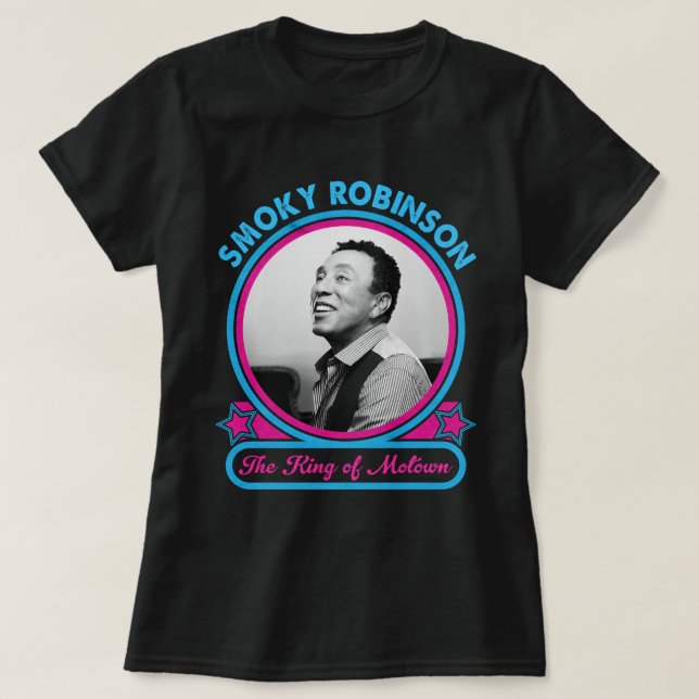 Smokey Robinson The King Of Motown T-Shirt (Design Front)