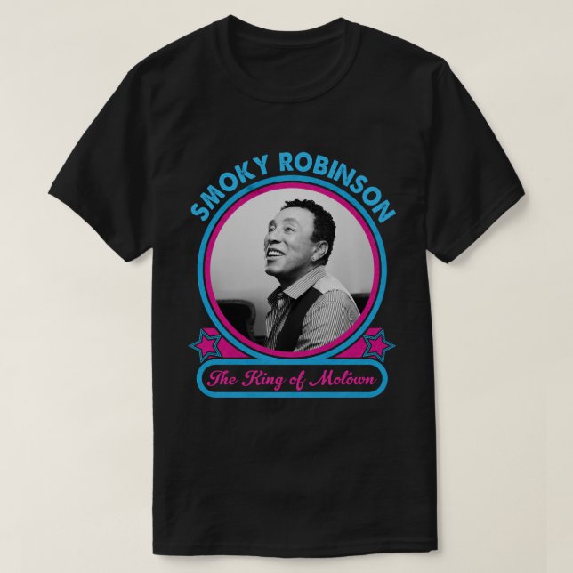 Smokey Robinson The King Of Motown T-Shirt (Design Front)