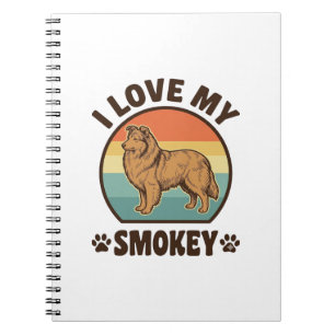 Smokey Sheltie Dog Vintage Sunset Shirt Design_1 Notebook