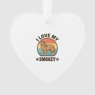 Smokey Sheltie Dog Vintage Sunset Shirt Design_1 Ornament
