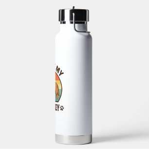 Smokey Sheltie Dog Vintage Sunset Shirt Design_1 Water Bottle