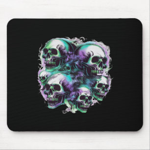 Smokey Skulls Ghost Flying Halloween Fall Fun Tee Mouse Mat