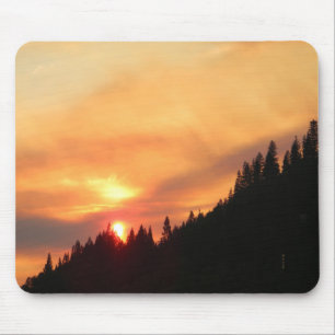 Smokey Sunset over the mountains... Mouse Mat