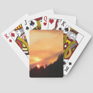 Smokey Sunset over the mountains... Playing Cards