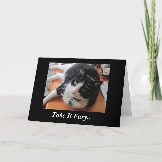 Smokey The Cat Get Well Soon Card (Front)